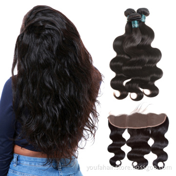 Low Price 12A Virgin Human Hair Raw Cuticle Aligned Hair Body Wave Mink Remy Hair 3 Bundles With HD Lace Frontal Closure Vendor